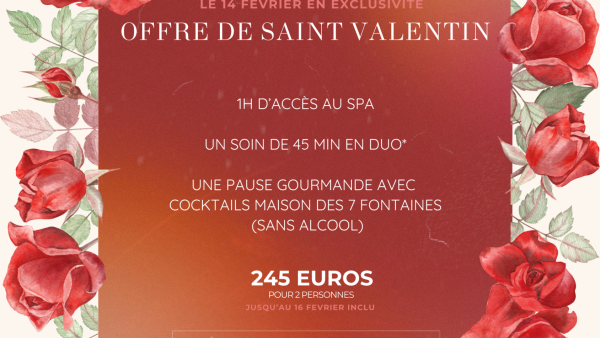 Fêtez la Saint Valentin aux 7 Fontaines !