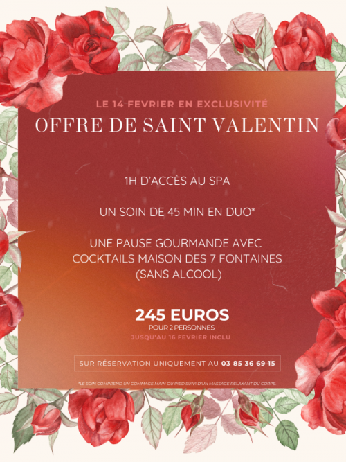 Fêtez la Saint Valentin aux 7 Fontaines !